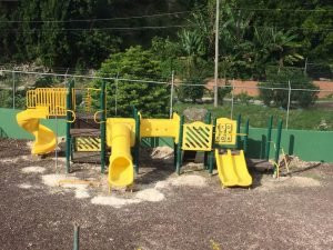 Finished playground Dr. Jensen and his wife helped build in Jamaica